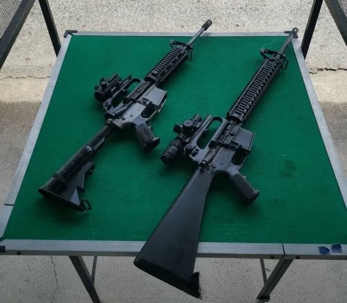 An AR-15 style rifle or 5.56mm NATO ammunition